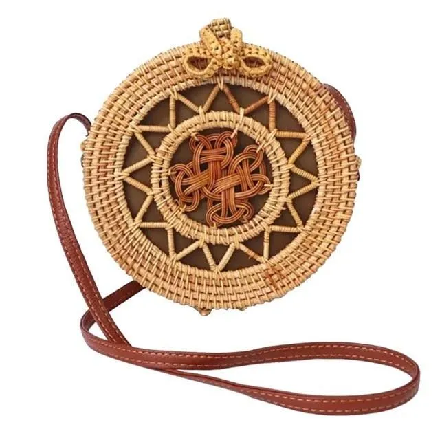 Bohemian Woven Data-driven Beach Crossbody Circular Special promotions Handmade Bags Rattan Bags