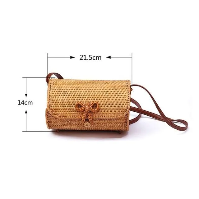 Bohemian Woven Data-driven Beach Crossbody Circular Special promotions Handmade Bags Rattan Bags