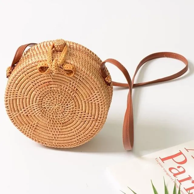 Bohemian Woven Data-driven Beach Crossbody Circular Special promotions Handmade Bags Rattan Bags