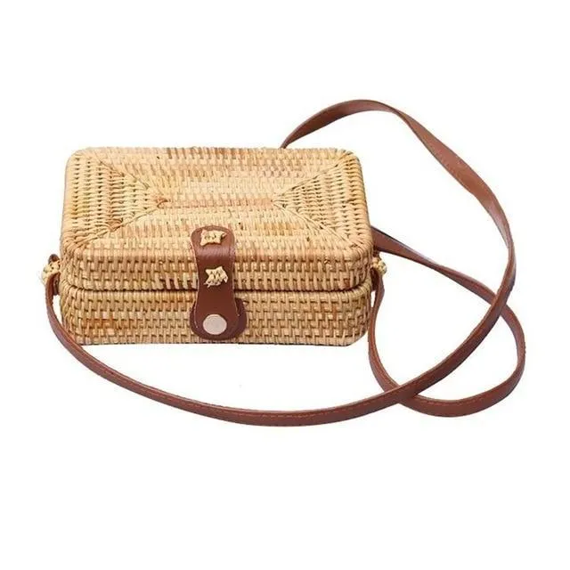 Bohemian Woven Data-driven Beach Crossbody Circular Special promotions Handmade Bags Rattan Bags