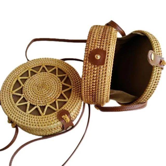 Bohemian Woven Data-driven Beach Crossbody Circular Special promotions Handmade Bags Rattan Bags