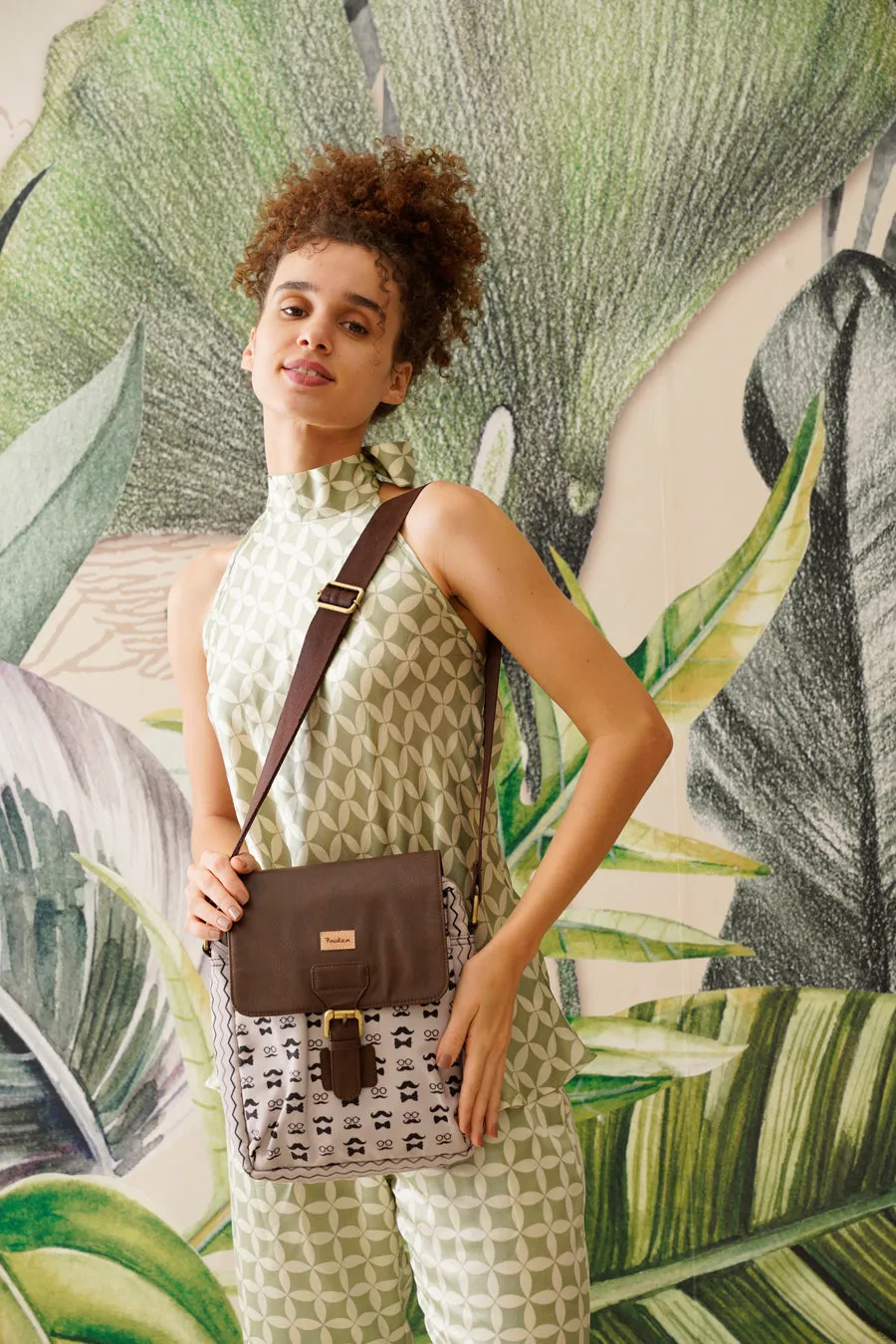 Bow & Moustache Sling Bag