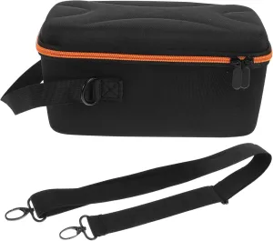 Box Speaker Storage Box Travel Carry Bags Speaker Dust Cover Speaker Case Portable Electronic Organizer Speaker Carry Cases Bag Speaker Cover Case for Speaker Metal Black