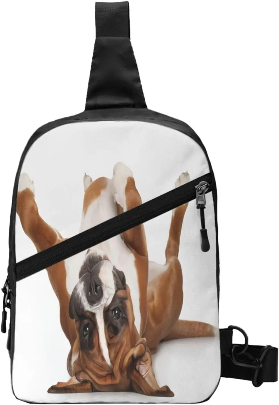 Boxer Dog Sling Bag for Men Women, Small Crossbody Sling Backpack Shoulder Chest Bag, Anti Theft Travel Hiking Sports