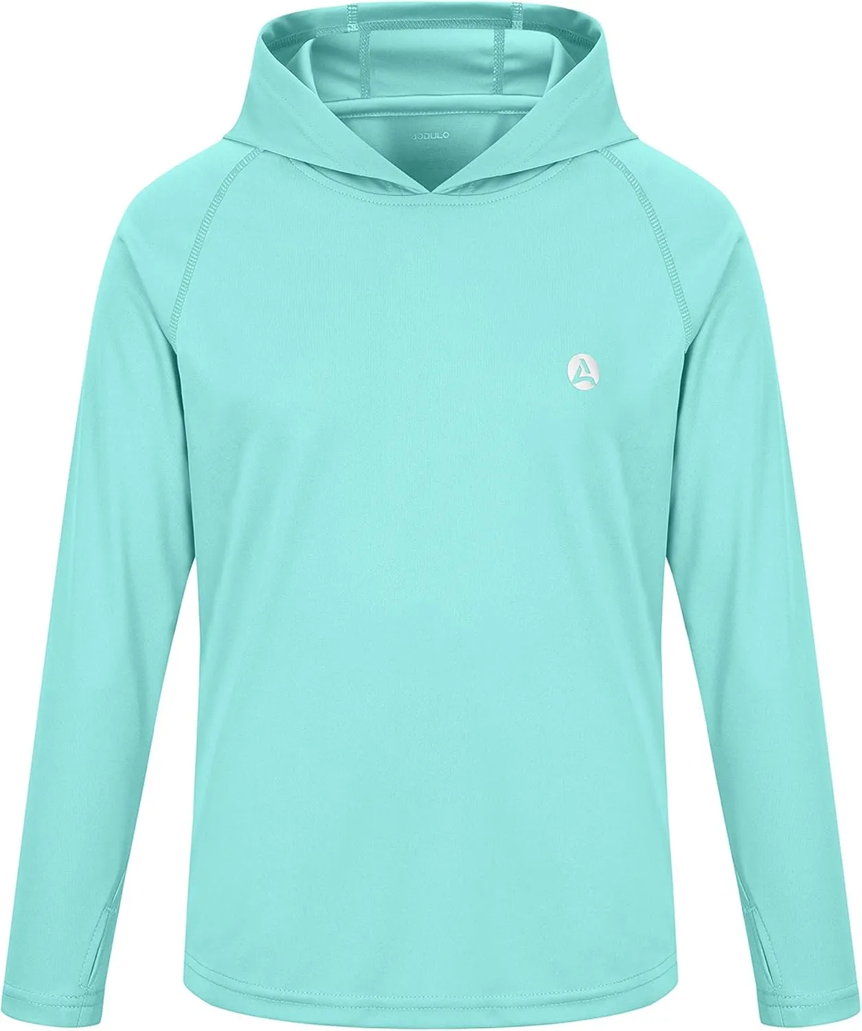 Boys Grils Long Sleeve Sun Shirts UPF50  Hoodie Thumbhole Rash Guard Quick Dry Atheltic Hiking Workout Water Playing
