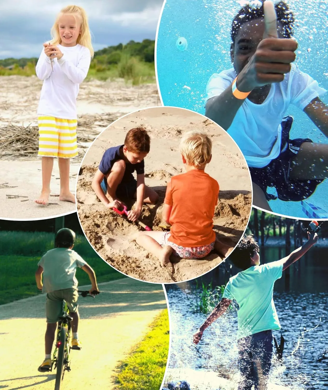Boys Swim Shirt UPF 50  Kids Rash Guard Long Sleeve 3 Pack Youth Sun UV Protection SPF Water Fishing Top Shirts 5-18Y