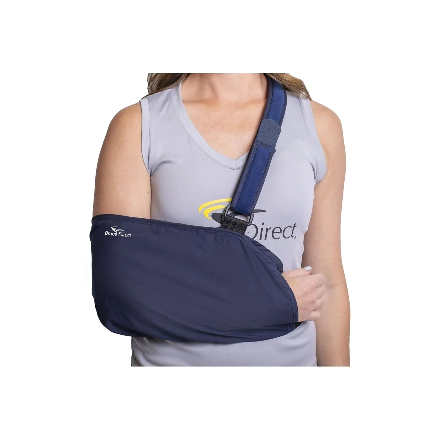 Brace Direct Standard Lightweight Envelope Shoulder Immobilizer- Adjustable Arm Sling- for Dislocation, Post Surgical Support, Sprains and Injury