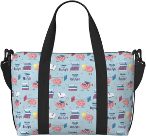 Brain Training Large Laptop Tote Travel Work Bag For Women Men Gym Beach Bag For Women Crossbody Carry On Shoulder Bag With Compartments Zipper,Overnight Weekender Bags