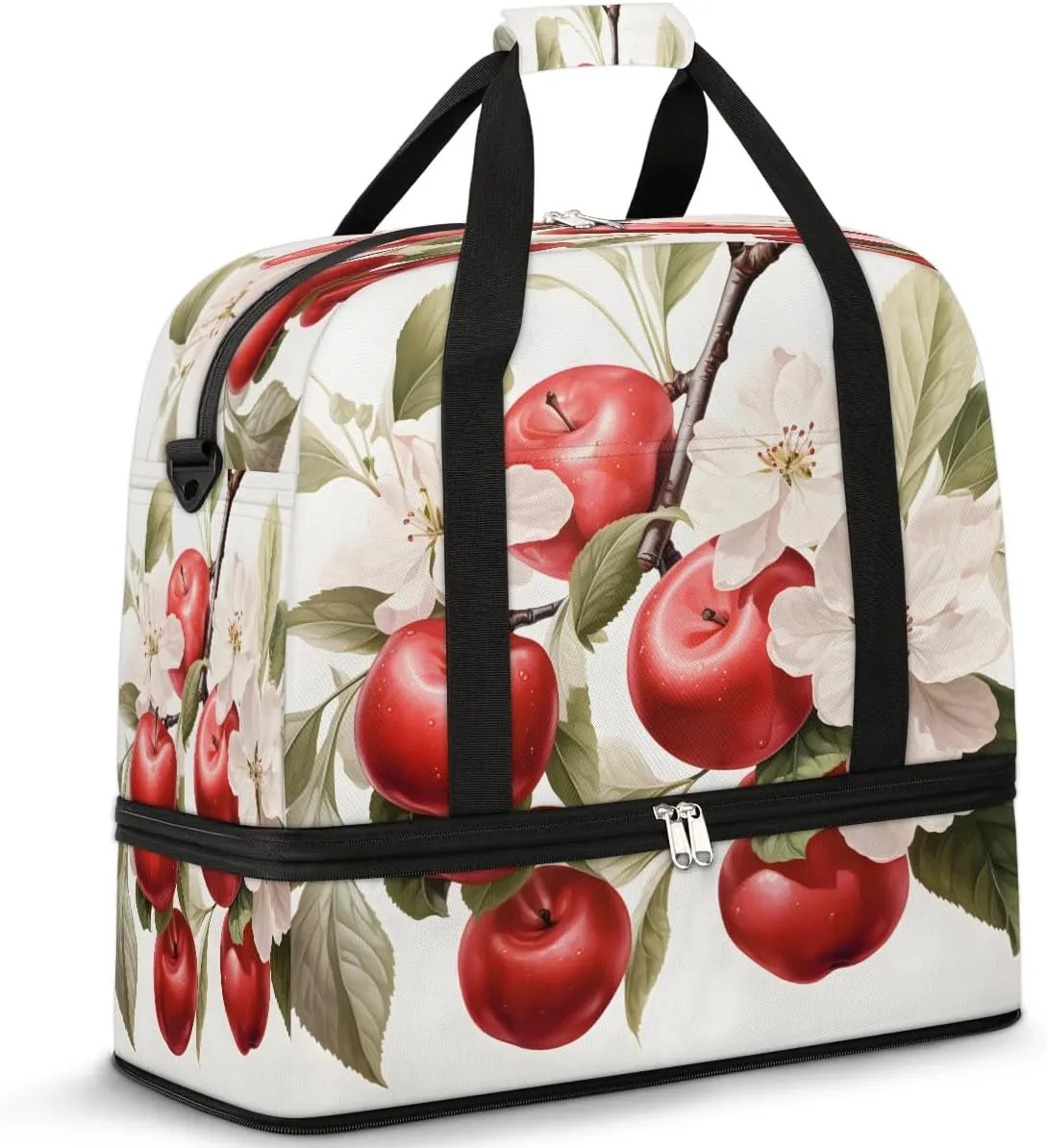 Branch Of Apples Travel Duffel Bag, Travel Essentials, Gym Bag for Women, Weekender Overnight Bag With Shoes Compartment, Carry On Bags for Airplanes