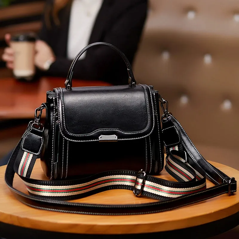Brand Genuine Leather Women's Hand-Carrying Casual Shoulder Bag