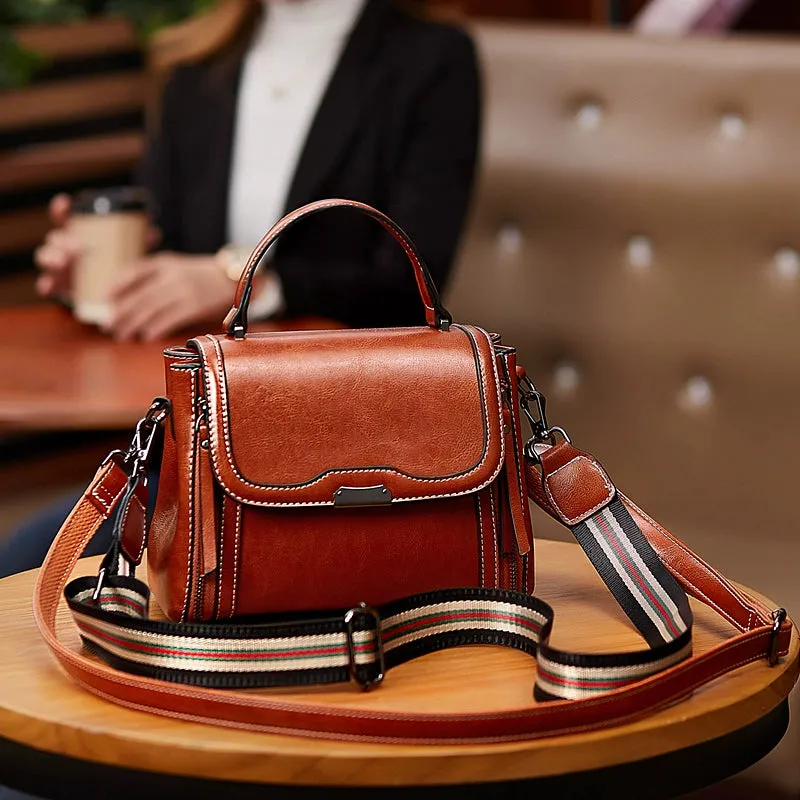 Brand Genuine Leather Women's Hand-Carrying Casual Shoulder Bag