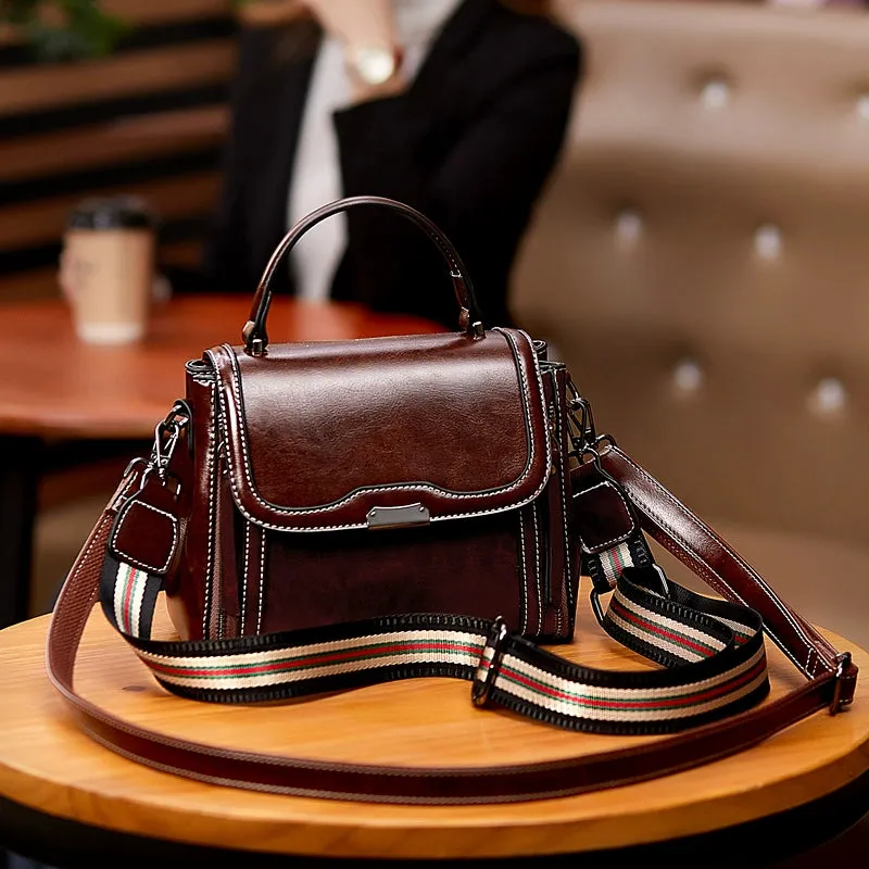 Brand Genuine Leather Women's Hand-Carrying Casual Shoulder Bag