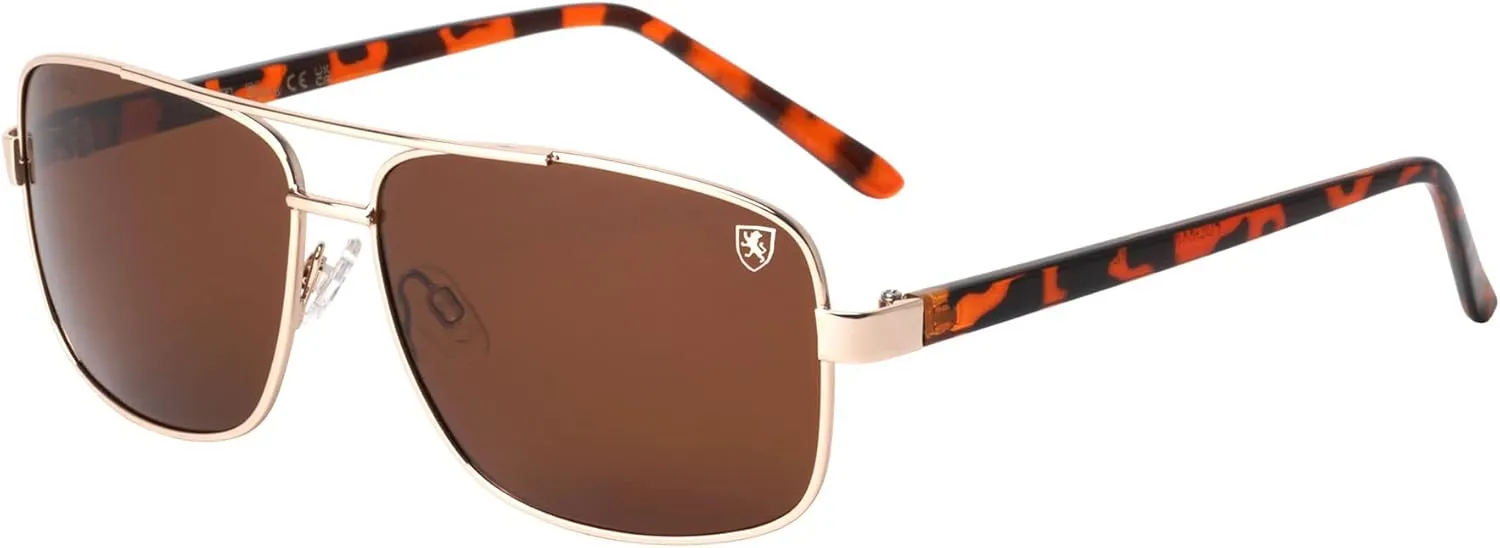 Breakout - Polarized Lightweight Rectangular Aviators Sunglasses