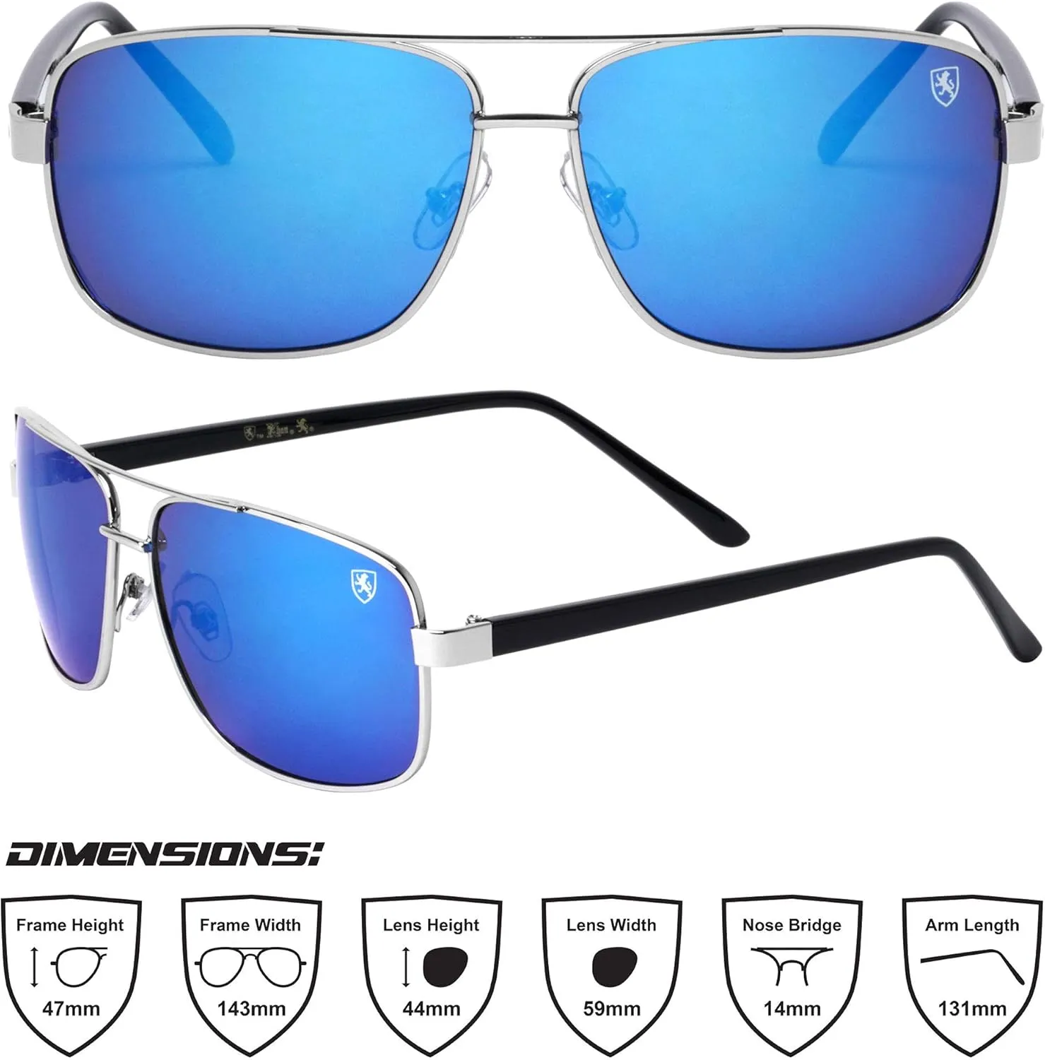 Breakout - Polarized Lightweight Rectangular Aviators Sunglasses