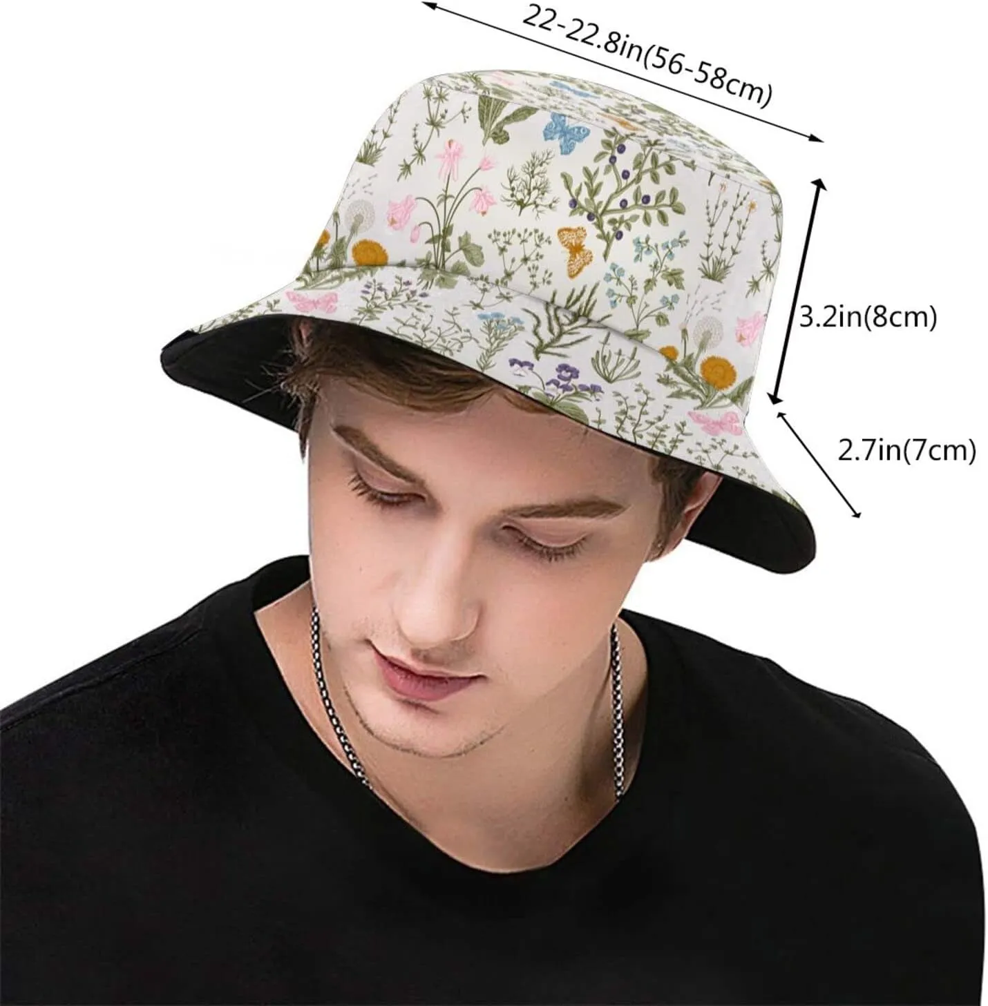 Bucket Hat Sun Beach Packable Fisherman Cap for Women Men Summer Outdoor Hiking