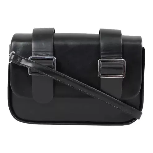 Buckle Handbag – Trendy & Stylish Shoulder Bag for Women (Black)