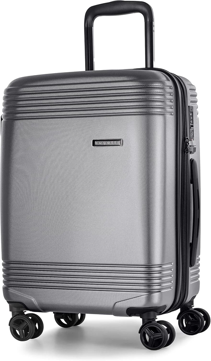 Bugatti Nashville Collection 20 Inch Hard Shell Spinner Carry On Bag for Airplanes, Hardside Expandable Suitcase with 360-Degree Spinner Wheels, Retractable Handle, Airline Approved, Charcoal