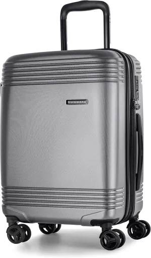 Bugatti Nashville Collection 20 Inch Hard Shell Spinner Carry On Bag for Airplanes, Hardside Expandable Suitcase with 360-Degree Spinner Wheels, Retractable Handle, Airline Approved, Charcoal
