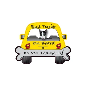Bull Terrier On Board Car Magnet