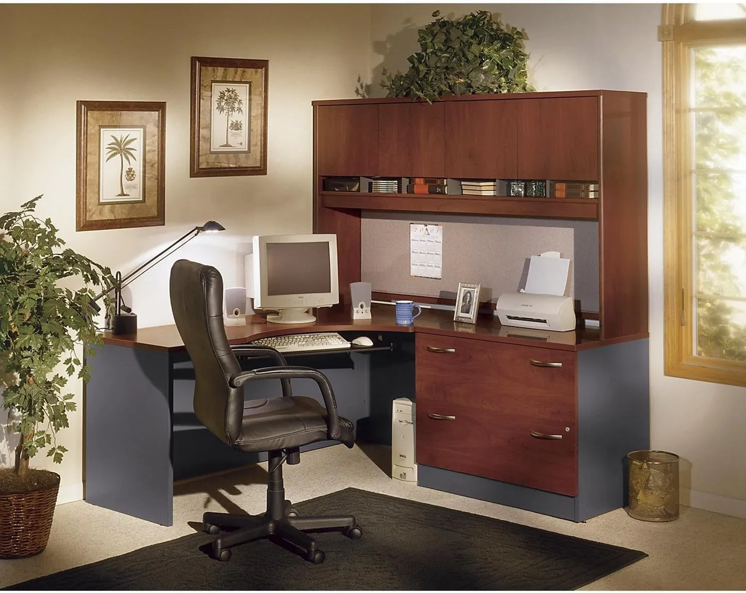 Bush Business Furniture Series C Hutch, 72W 4 Door, Hansen Cherry