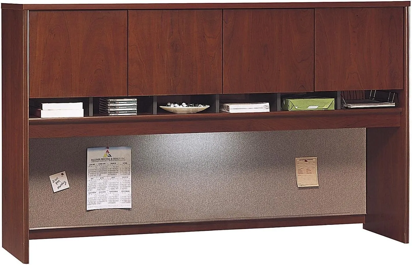 Bush Business Furniture Series C Hutch, 72W 4 Door, Hansen Cherry