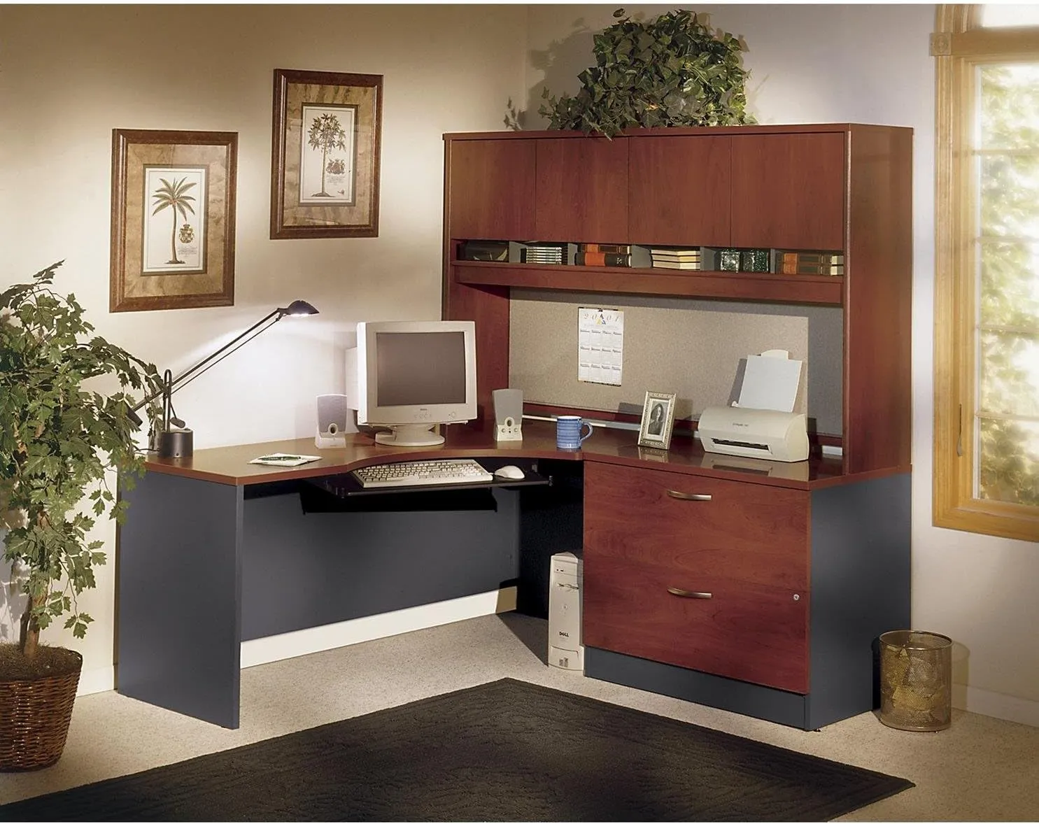 Bush Business Furniture Series C Hutch, 72W 4 Door, Hansen Cherry