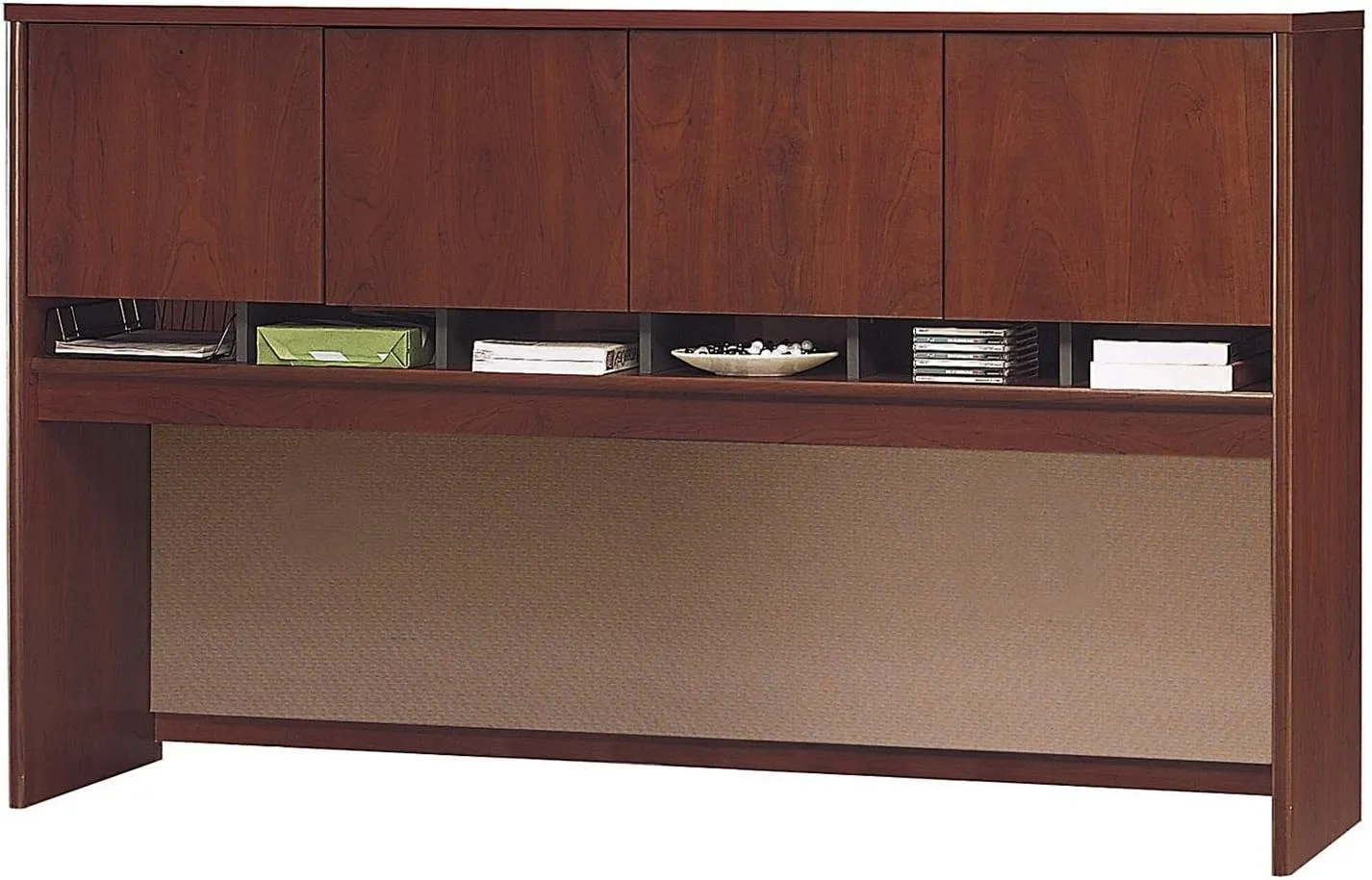 Bush Business Furniture Series C Hutch, 72W 4 Door, Hansen Cherry