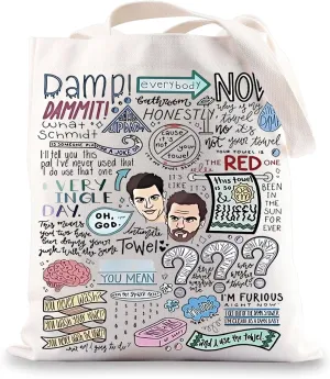 BWWKTOP Nick Miller Tote Bag Schmidt Fans Gift Nick Miller Shopping Handbag Jessica Merch