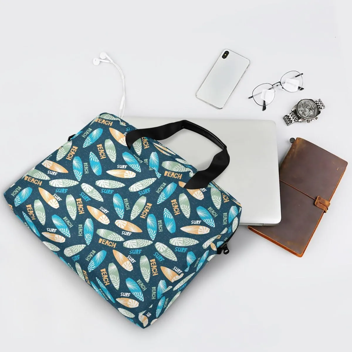 Cactus Navy BlueDesign Laptop Bag Business Professional Travel Slim Commuter Briefcase for 16 Inch Laptop