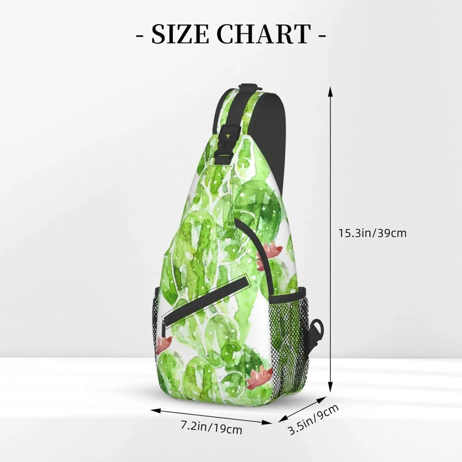 Cactus Plants Crossbody Bag Plants Shoulder Bag Backpack Cute Sling Bag Chest Casual Daypack for Outdoor