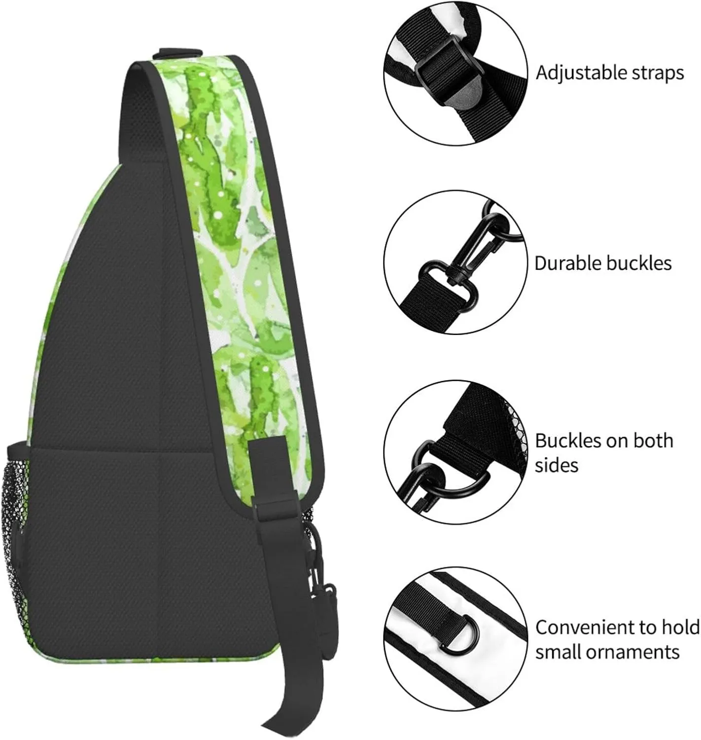 Cactus Plants Crossbody Bag Plants Shoulder Bag Backpack Cute Sling Bag Chest Casual Daypack for Outdoor
