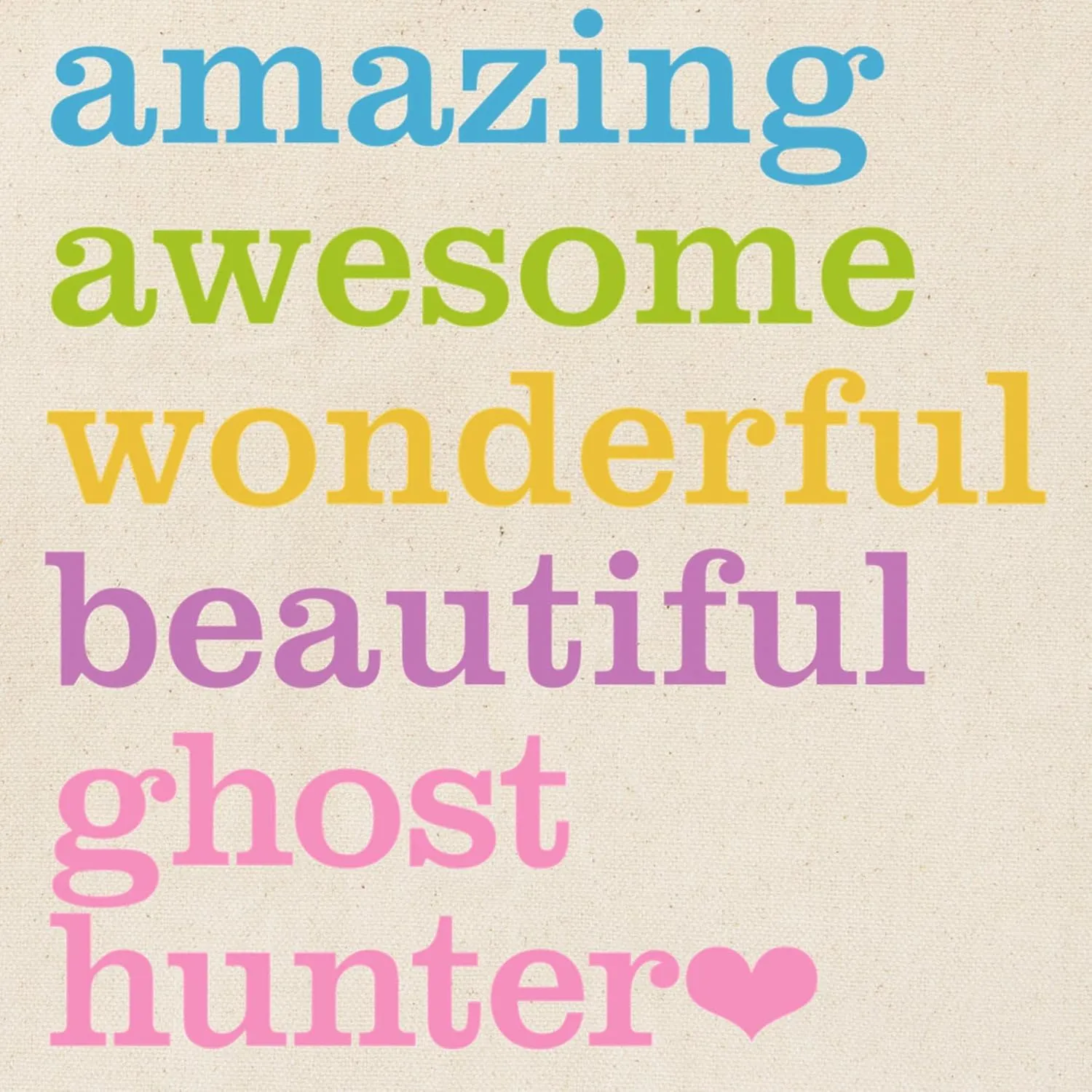 CafePress Amazing Ghost Hunter Tote Bag Reusable Natural Beige Canvas Shopping Bag