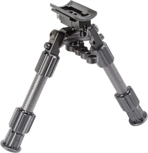 Caldwell Accumax Premium Carbon Fiber Sling Swivel Stud Bipod with Twist Lock Quick-Deployment Legs for Long Gun Rifle for Tactical Shooting Range and Sport, Black