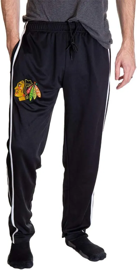 Calhoun NHL Men's Open Bottom Striped Training Lounge Pants with Pockets