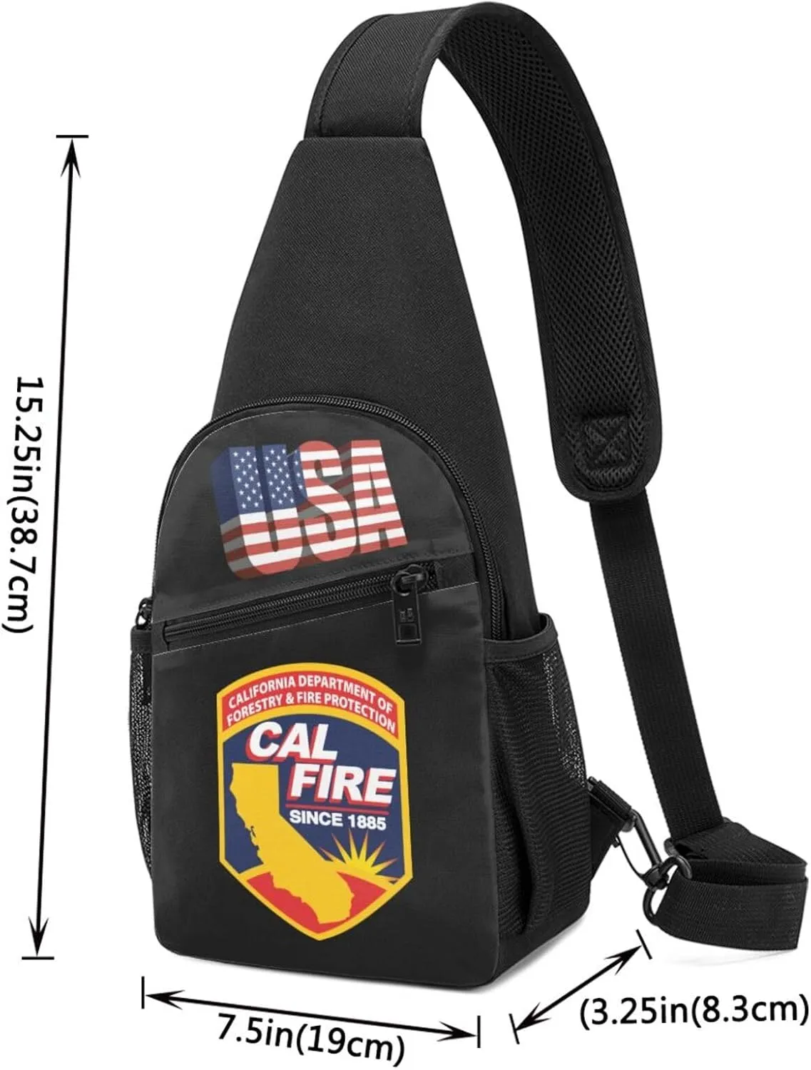 California Department Of Forestry And Fire，Fashion One-Shoulder Bag，Anti-Theft Crossbody Shoulder Chest Bag
