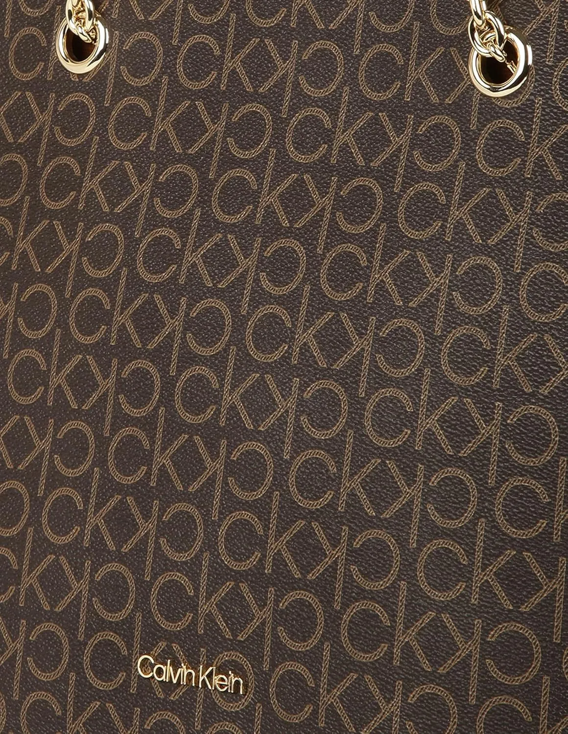 Calvin Klein Hailey Signature Top Zip Chain Tote