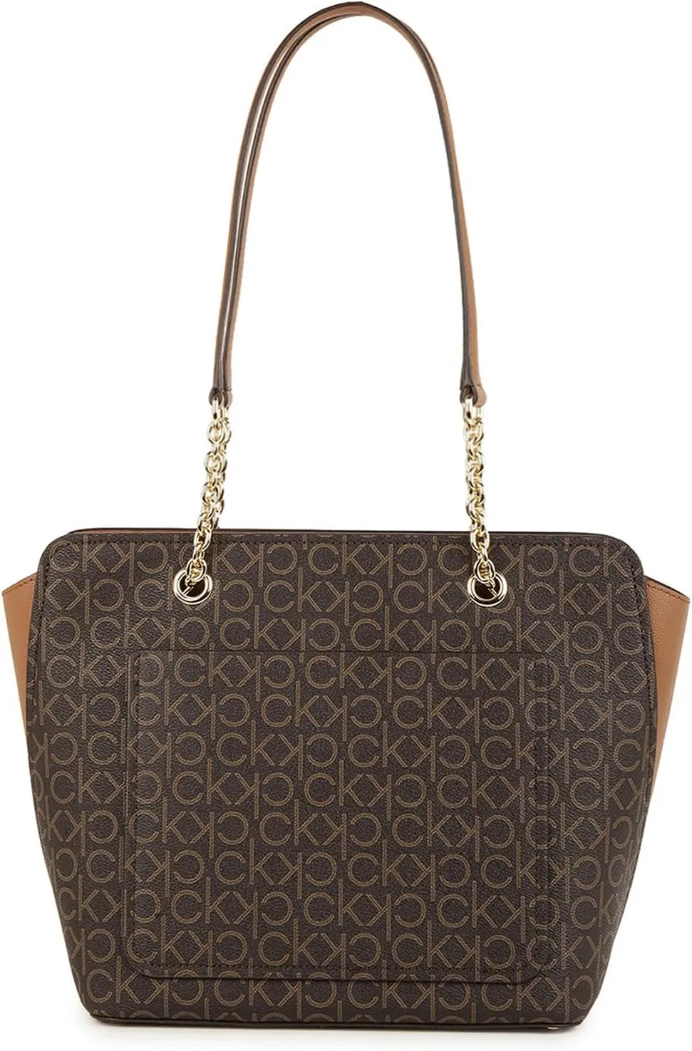 Calvin Klein Hailey Signature Top Zip Chain Tote