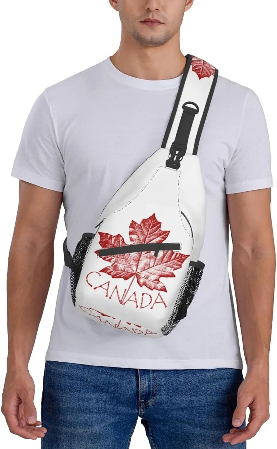 Canada Casual Daypack Bag Canada Flag Shoulder Bag Chest Bags Crossbody Bag Canadian Sling Backpack