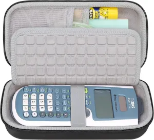 Canboc Carrying Case for Texas Instruments TI-30XS/ TI-36X Pro MultiView Scientific Calculator, Mesh Bag fit Cable, Batteries, Pens and Other Accessories, Black (Case Only)