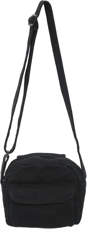Canvas Small Crossbody Bags for Women Men Shoulder Purses with Zipper Cute Mini Women's Handbags Phone Purse