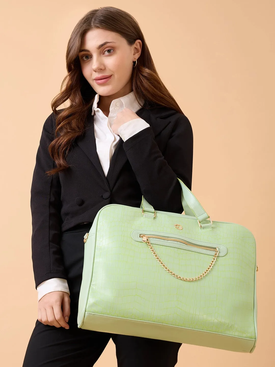 Caprese Mist Laptop Bag Large Mint