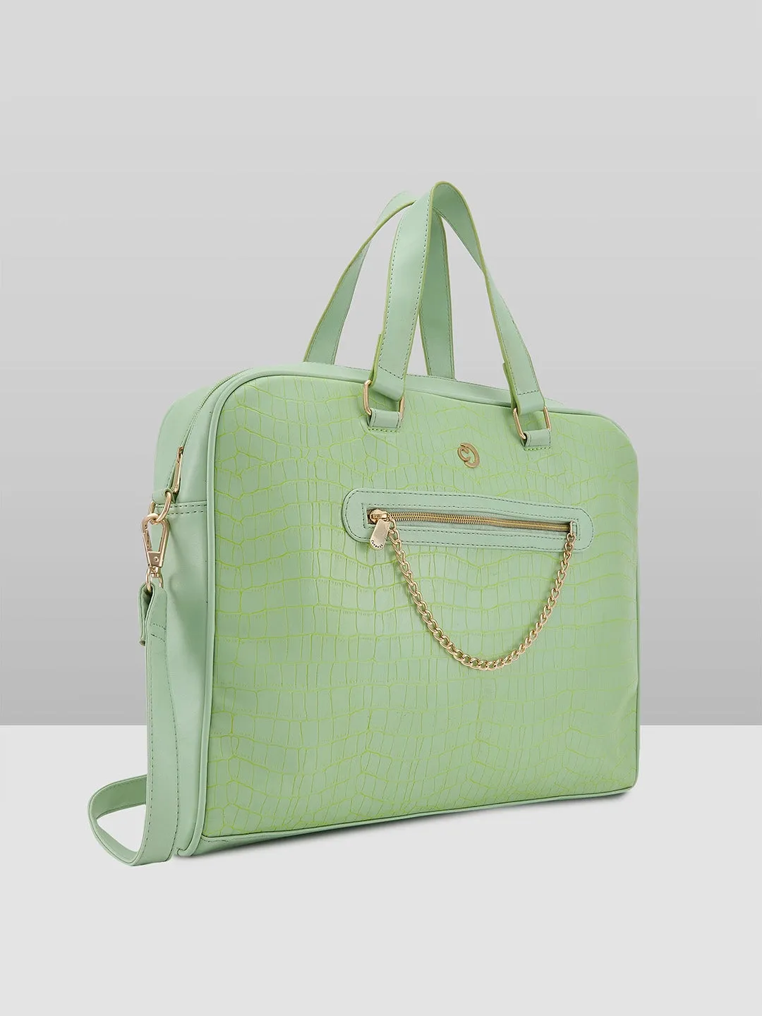 Caprese Mist Laptop Bag Large Mint
