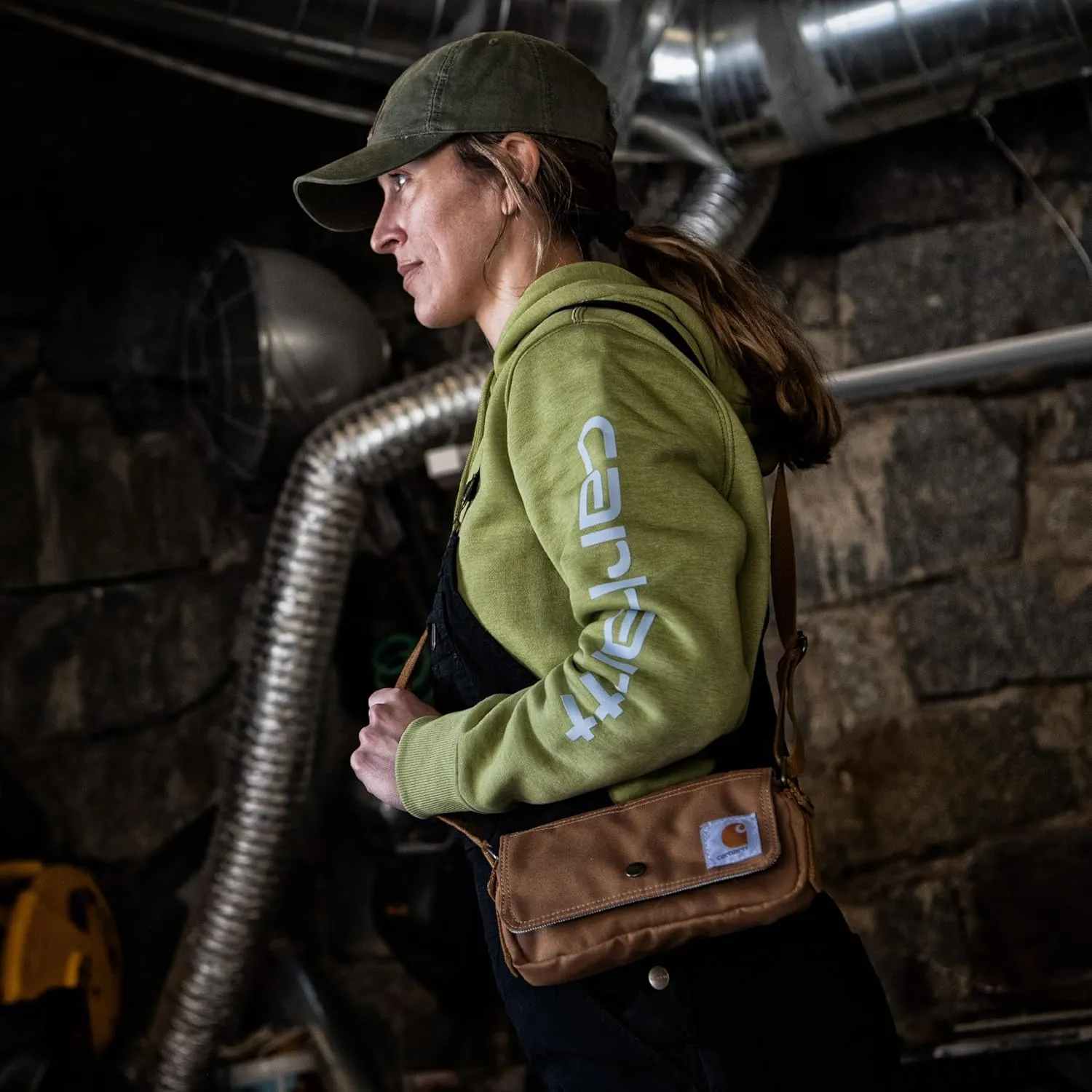 Carhartt Women's Horizontal Bag, Carries as a Crossbody Or Waist Pack with Removable Strap