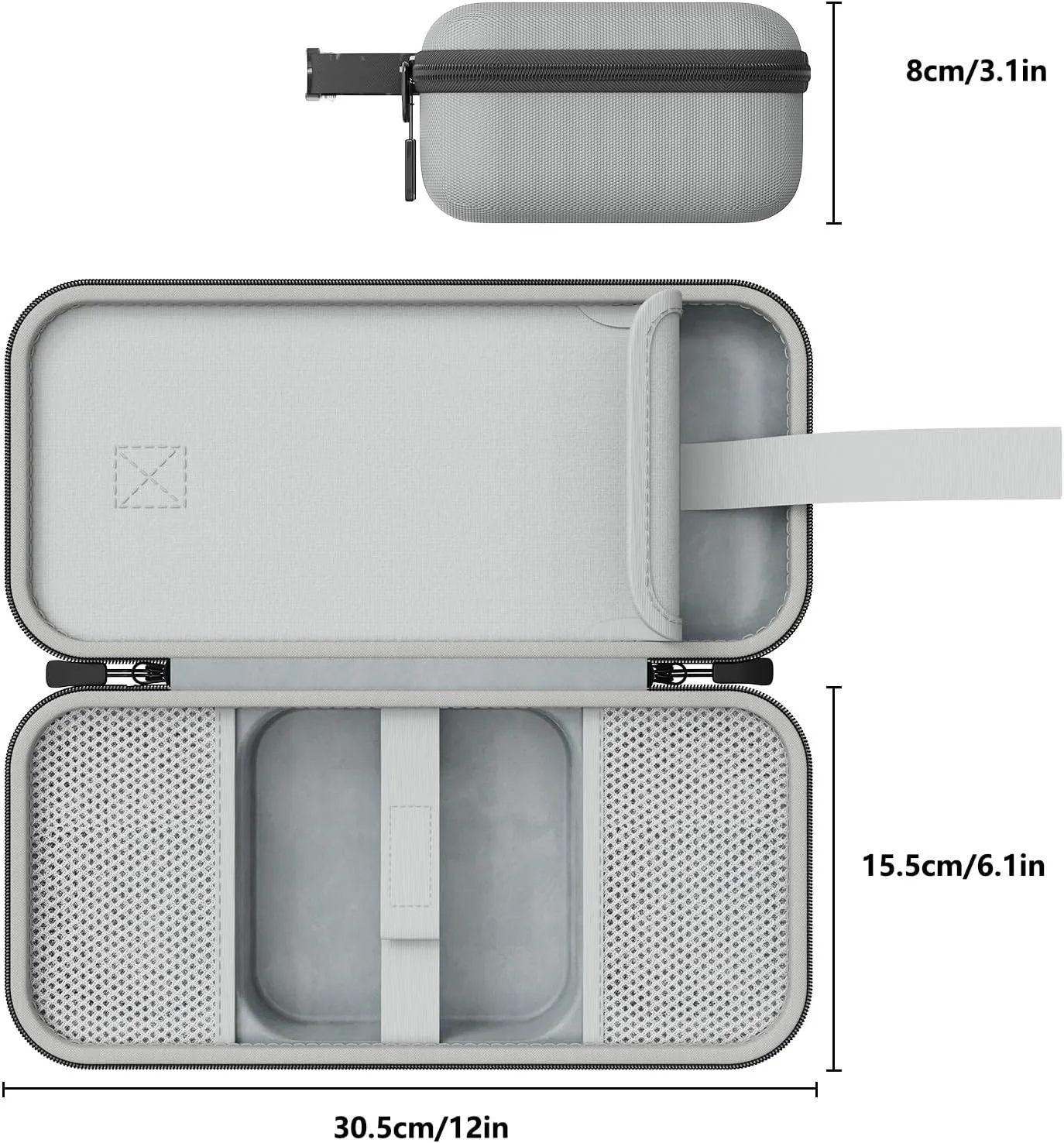 Carry Case Compatible with Apple 2024 Mac Mini M4 /M4 Pro,M4 Pro Protective Carrying Case, Portable Hard Shell Travel Storage Bag (Grey)