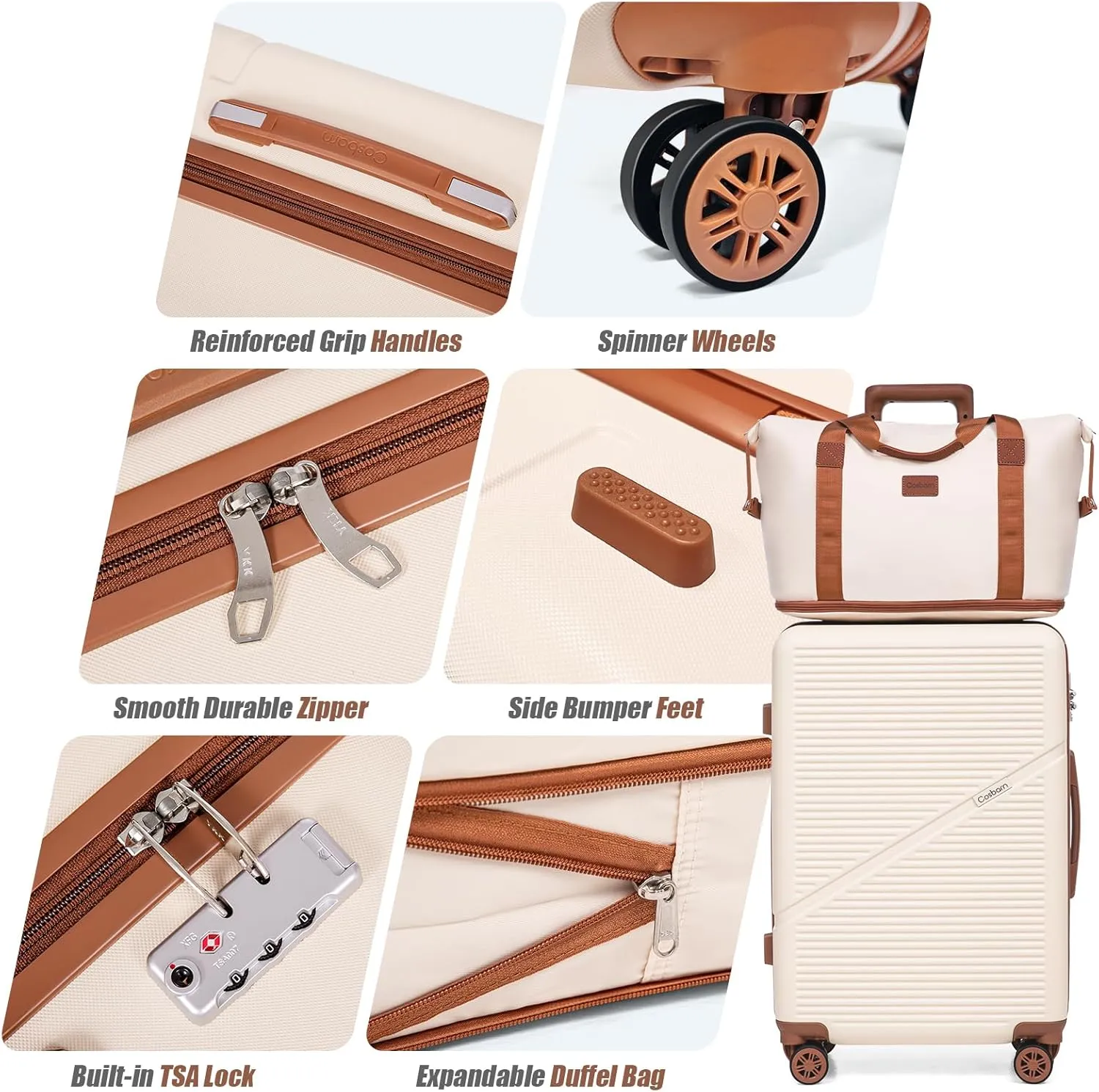 Carry On Luggage 22x14x9 Airline Approved, 20 Inch Carry on Suitcases with Wheels, ABS Lightweight Carry-on Luggage, Travel Suitcase Set with Wheels and TSA Lock