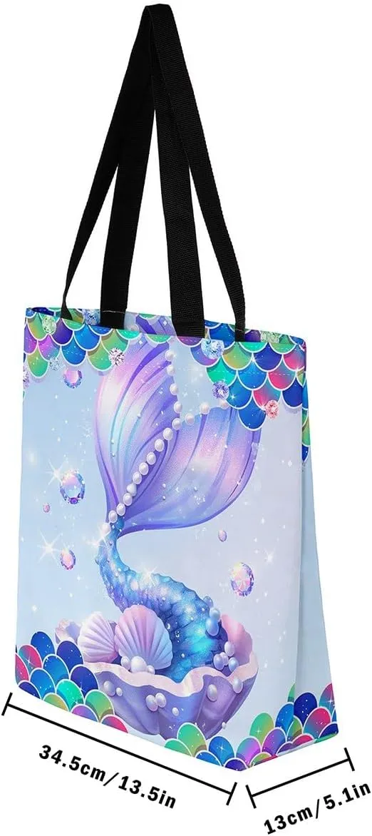 Cartoon Milk Cow Canvas Tote Bag Lovely Farm Animal Kawaii Beach Bag,Strawberry Flowers Handbag for Women