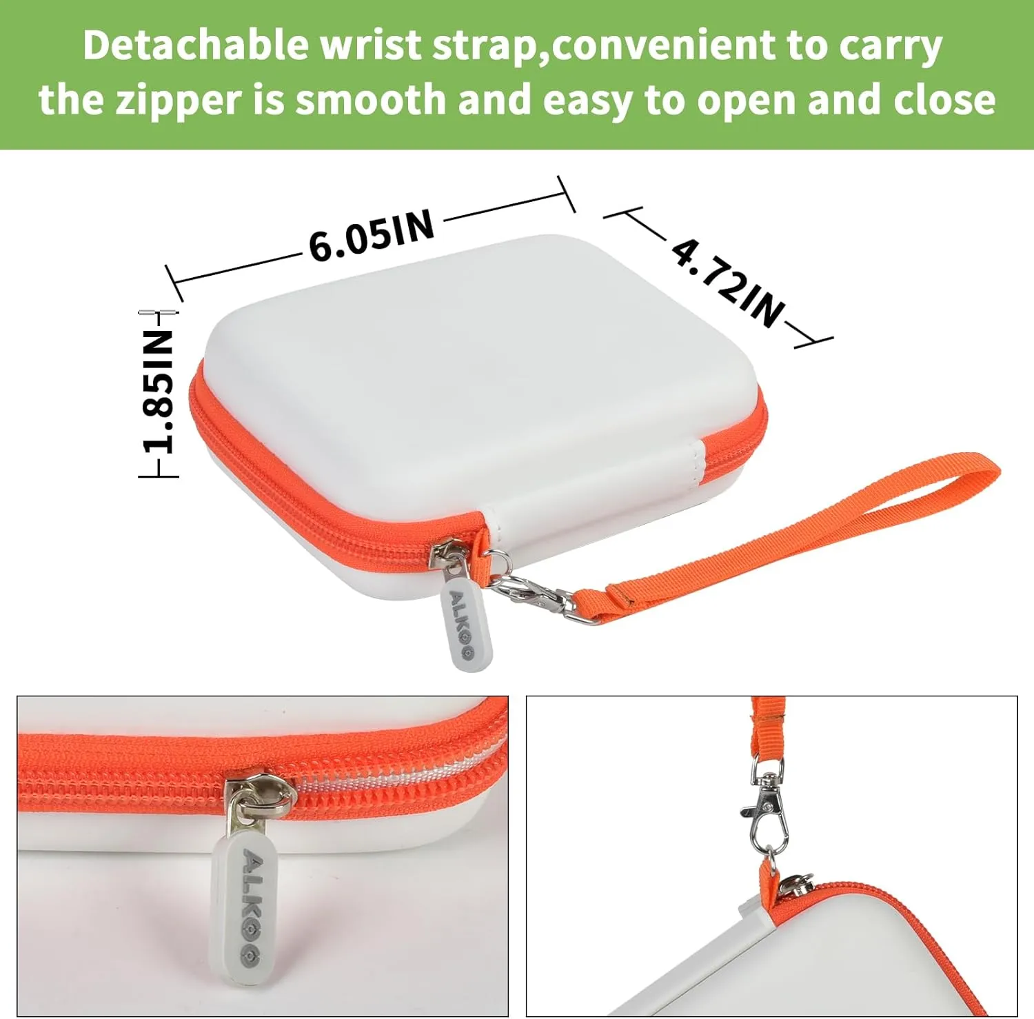 Case Compatible with LaCie Rugged Mini 1TB/ 2TB/ 4TB/ 5TB External Hard Drive Portable HDD, Storage Holder for Hard Drives for Mac and PC Computer & USB 3.0 2.0 Cable SD Cards (White)