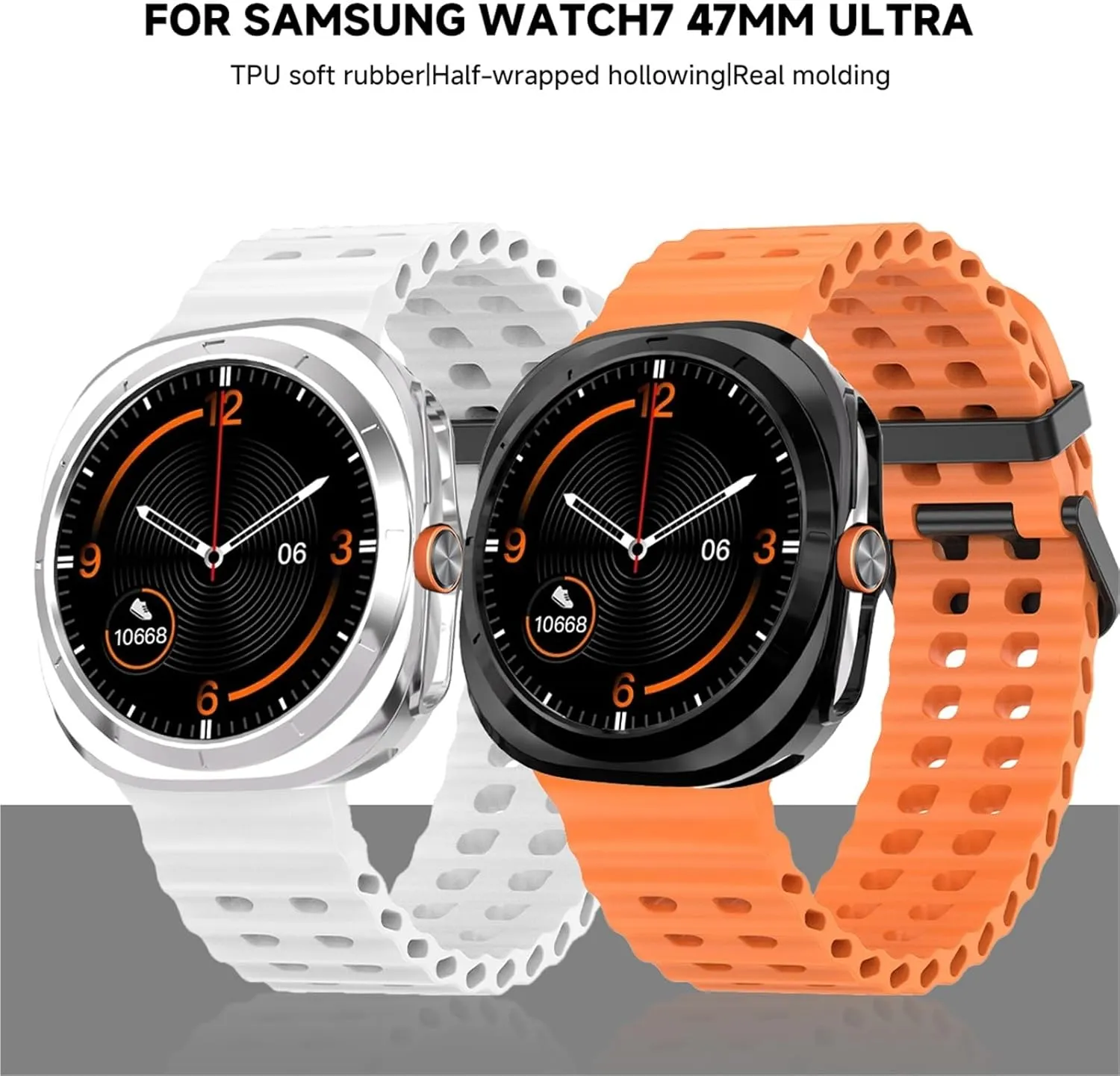 Case for Samsung Galaxy Watch 7 Ultra 47mm Smartwatch Cover Soft TPU Bumper Protective Shell for Galaxy 7 Ultra 47mm Accessories(Silver)
