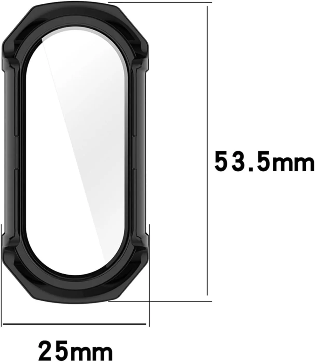 Case Glass for Xiaomi Mi Band 9 Anti Scratch Protective Cover All-Around PC Screen Protector Bumper for Mi Band 9 Cover Shell Watch Case(Transparent-2)