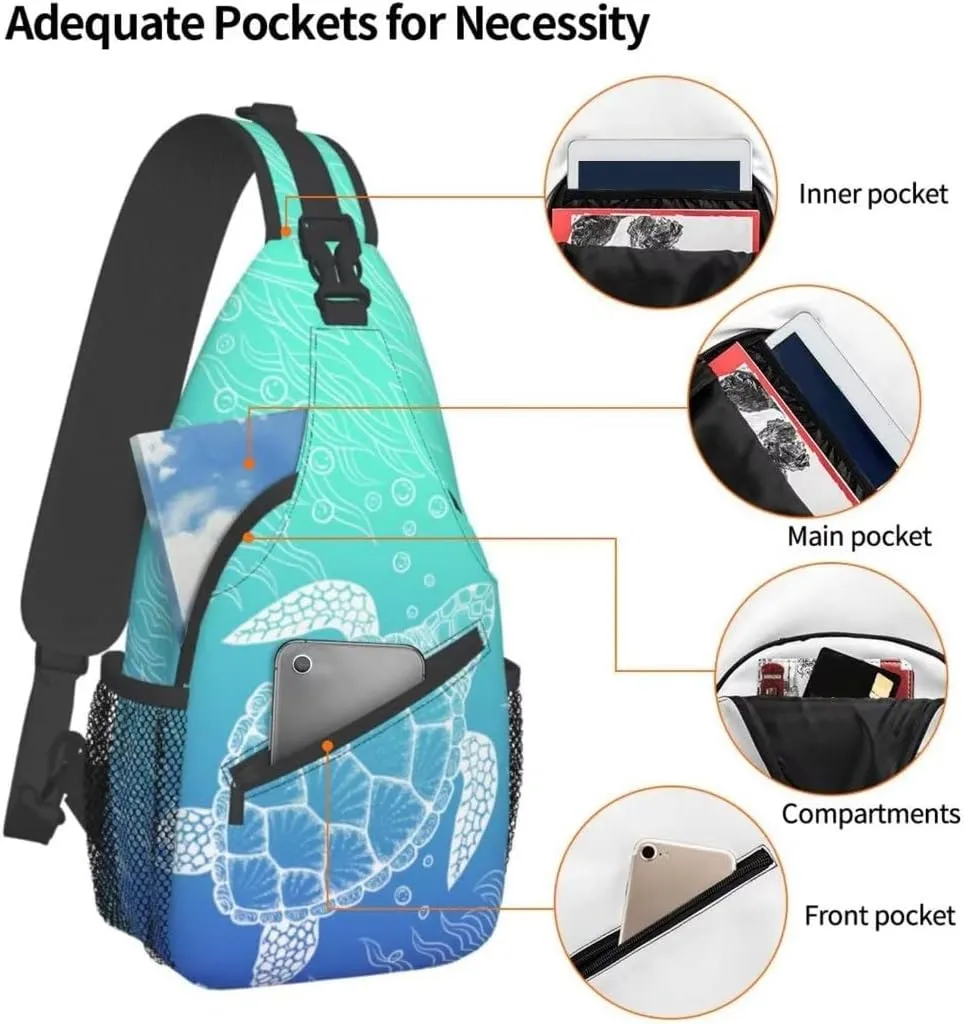Casual Sling Bag Crossbody Shoulder Backpack Gym Sports Travel Hiking Daypack Chest Bag Small Backpack for Women Men